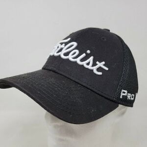 TITLEIST FJ PRO V1 TOUR CAP HAT BLACK MESH S-M